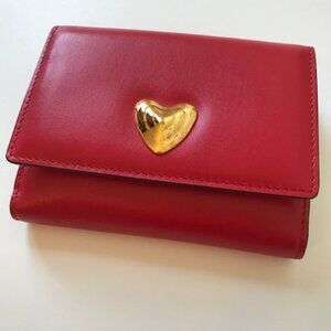HOLIDAY SALE! ESCADA Bi-fold Wallet, Rosy Red Leather, many compartments, NIB